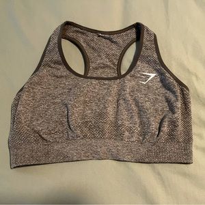 Gymshark dark green seamless sports bra